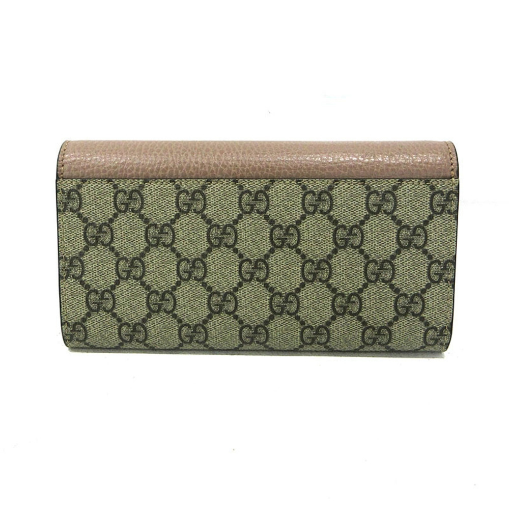 Gucci Wallet Cream GG Continental Supreme Ophidia Beige Long Cream Tan